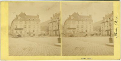 Stereoanlage um 1870. Mont-Dore (Puy-de-Dôme). Hotel de la Poste.