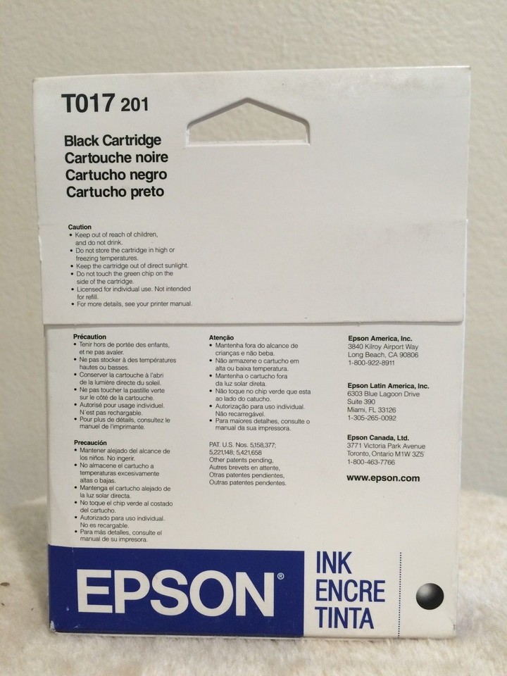 EPSON T017 201 Black Ink Cartridges Stylus Color 777 777i - New ...