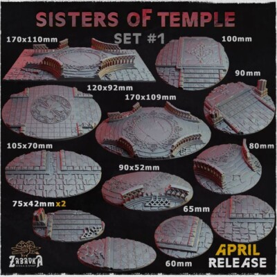Ruined Sisters of Temple Wargaming Miniatur Basen oder Topper