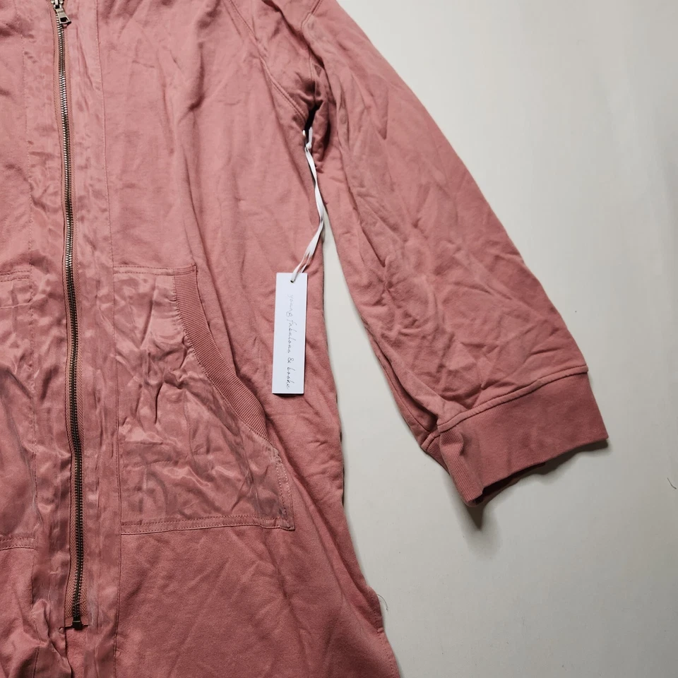 Толстовка с капюшоном Young Fabulous & Broke длинная линия на молнии с длинным рукавом размер L розовая I6 - Изображение 3 из 4