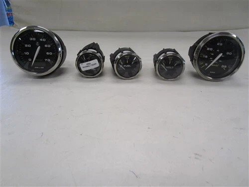 FARIA MERCURY YAMAHA GAUGE SET OF (5) KRONOS TACHOMETER / SPEEDOMETER BOAT