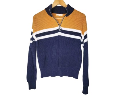 La Ligne Half Zip Sweater Le Laboureur French Men's Wool Full Zip