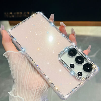 For Samsung Galaxy S25 S24 FE S23 Ultra A16 A36 A56 Luxury Bling Slim Phone Case