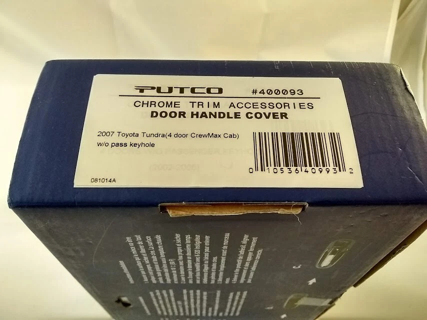 Cubierta de manija de puerta Putco 400093 aspecto cromado para Toyota Sequoia Tundra 07-17 Foto 3 de 4