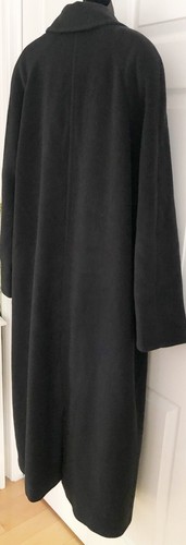 Cinzia Rocca Womens Double Breasted Black Wool Long Coat Made In Italy 14 - Picture 7 of 10