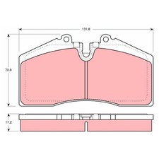 TRW Bremsbelagsatz Bremsklötze hinten 94435193902 95935194901 | 21156104