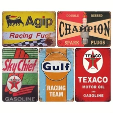 Metal Tin Sign Retro Garage for Men Wall Decor Old Car Shop 8x12