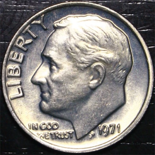 1971 Roosevelt Dime Gem BU Uncirculated Mint State 10c US Coin Philadelphia Mint