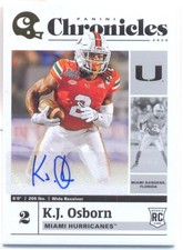 2020 Panini Chronicles Draft Picks Chronicles K.J. Osborn Auto RC