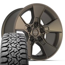 Df02 Bronze 17x8.5 Defiant Rims 33x12.50r17 Rt Tires Set 5x127 12et