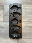 Vtg Lodge 5PP2 Cast Iron Perch Bluegill Fish Cornbread Pan Muffin Hushpuppy Mold