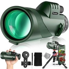 HD Monocular Telescope for Adults with Smartphone Adapter Tripod Hand 40x60