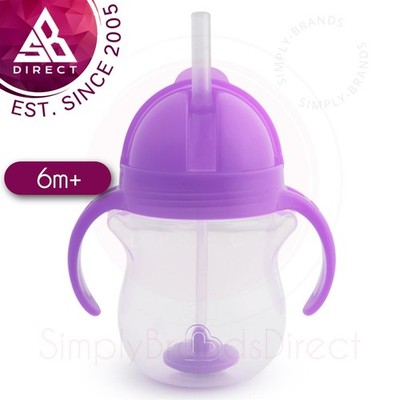 Munchkin Any Angle Click Lock Weighted Flexi Straw Cup 7 oz 207ml Purple