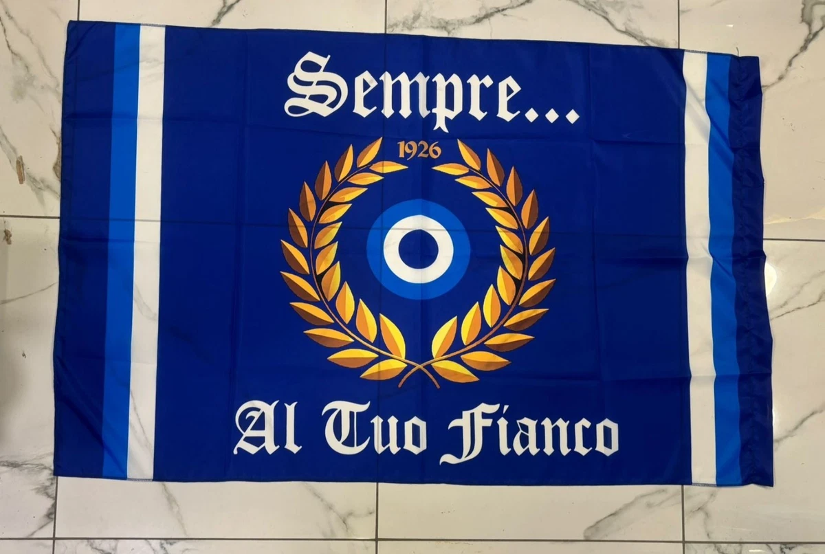 BANDIERA FORZA NAPOLI FESTA 3° SCUDETTO CAMPIONI D'ITALIA CM 120x80 SENZA ASTA EUR 12,90