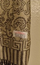 100 Cashmere Jerusalem Paisley  Geometrical Pattern Scarf Shawl