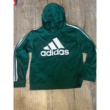 Boys Adidas Hoodie XL 18  20 Green Pullover Sweatshirt Logo Athletic