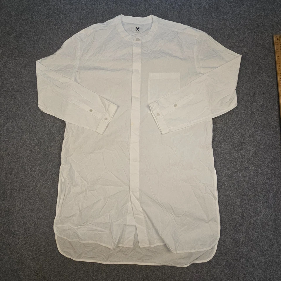 COS Shirt Mens SMALL White Button Up long sleeve Poplin modern long Size S - Image 2 of 4