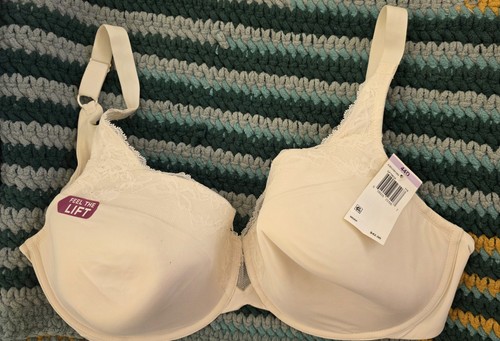 Olga Warners Cloud 9 Lace Underwire Contour Bra 44D Almond GF7961A New W/ Tags