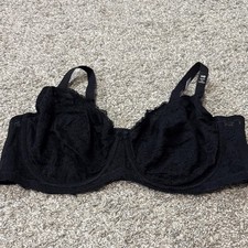 Torrid Curve Unlined Full Coverage Bra Black Lace 44D NEW