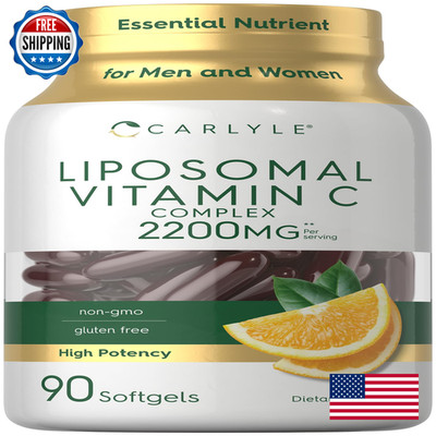 Carlyle Liposomal Vitamin C 2200Mg 90 Softgel Capsules High Potency Complex