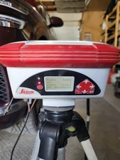 Leica GNSS Antenna Surveying RTK Rover Receiver GPS W/ Tripod And Battery Cables