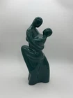 Vintage MCM HAEGER USA Couple Dancing Tango Ceramic Statue Teal Blue 15” #308