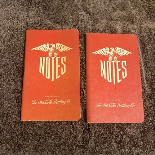 2-VTG 1943 COCA-COLA Bottling Soda Pop Pocket Sized Notebooks World War 11 Blank