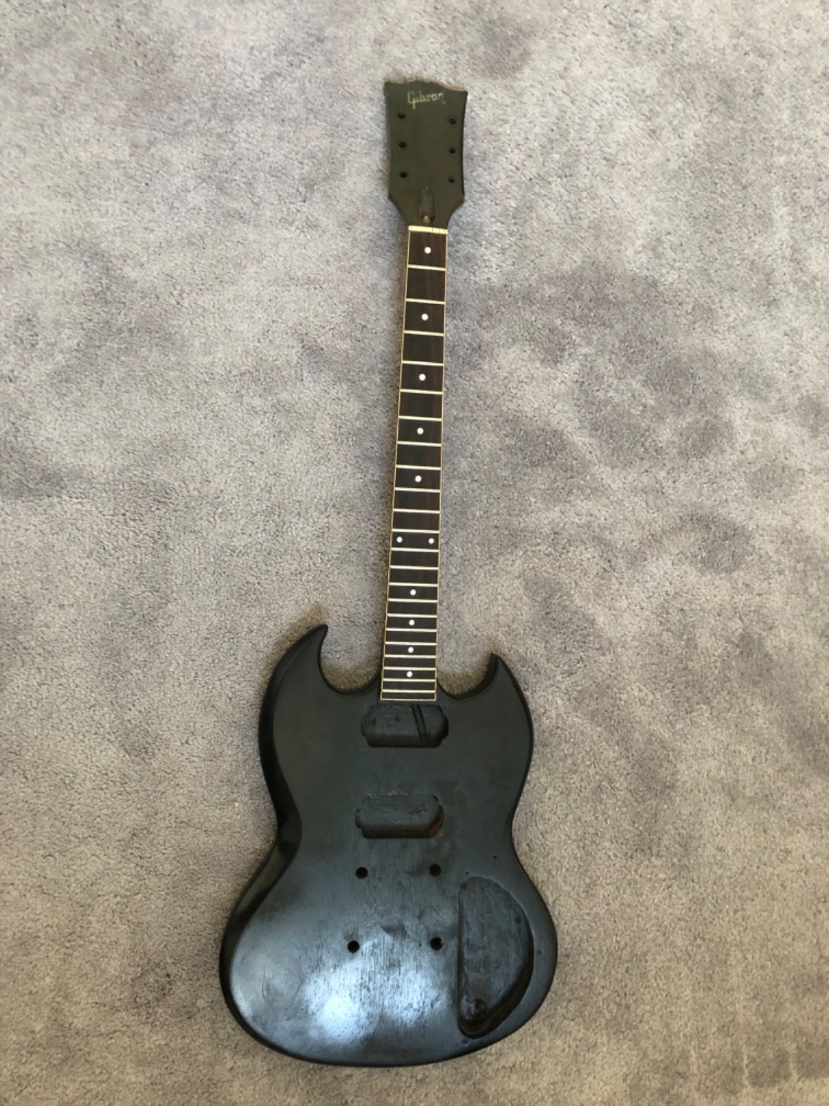 1972 Gibson SG Special Deluxe Body + Neck Husk  /  Chipboard Case