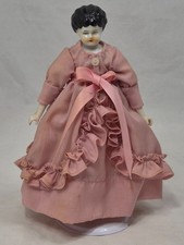 Antique 8" Lowbrow China Head Doll Replacement Body Hertwig Germany c1900