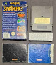 StarTropics NES Spiel + OVP + Anleitung + &Uuml;bersetzungshilfe NOE Deutsch, PAL B