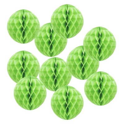 10 Stück Papierkugeln Seide 14'' hellgrün Deko hängend