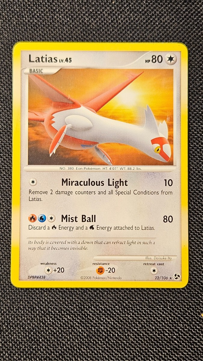 ポケモンカード ラティアス Latias 22/106 英語版 Latias 22/106 Rare Great Encounters Lightly Played Pokemon Card | eBay
