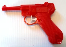 Vintage "Luger" water pistol / squirt gun, rare red plastic. 60s-80s