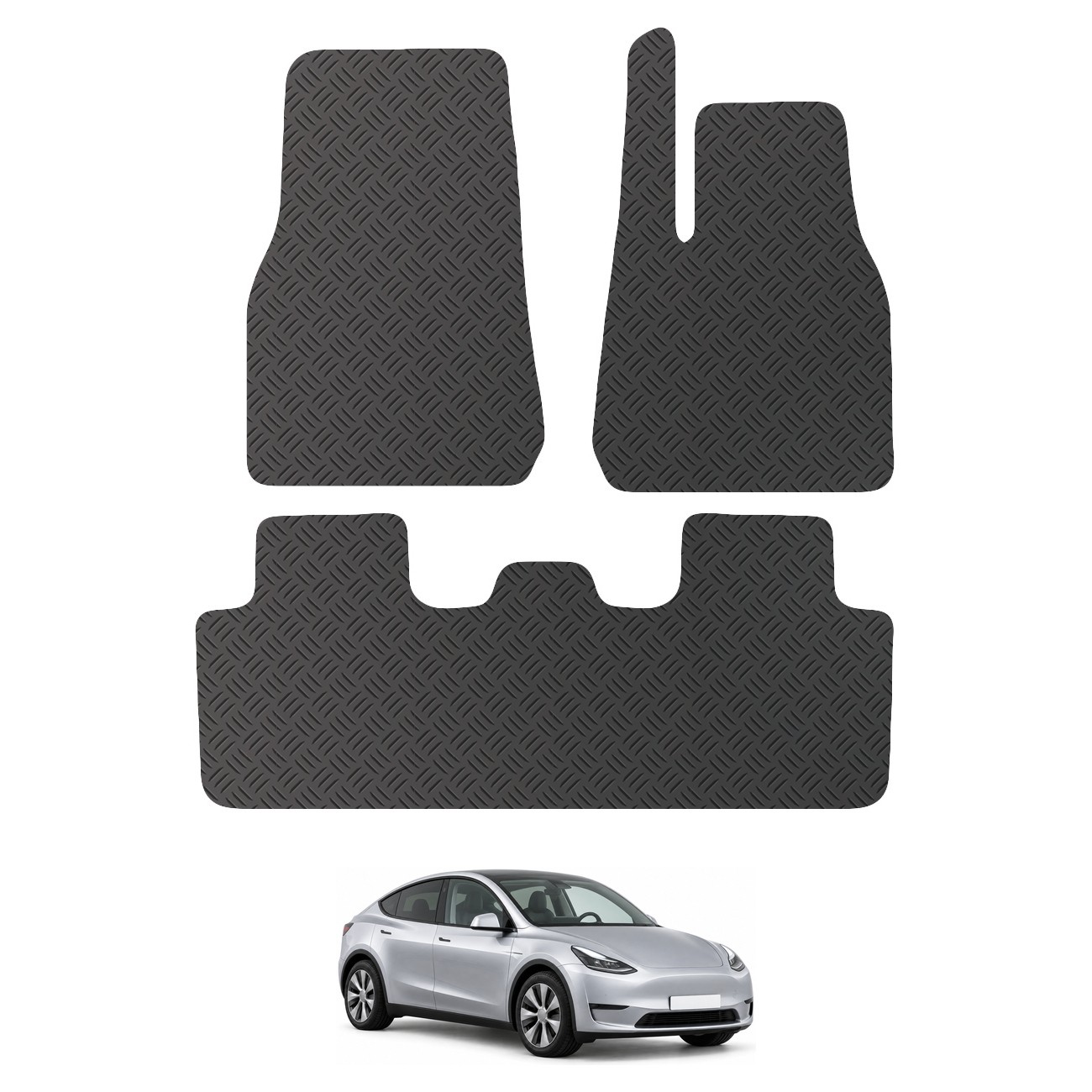 Carsio Tailored Rubber Car Floor Mats For Tesla Model Y Juniper 2025 Onwards