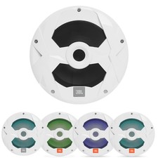 JBL 10" 250W Marine Audio Multi-Element LED Audio Subwoofer White 