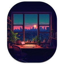 Small Mouse Pad, 6 x 7 Inch, Oval Mini Mouse Pad with Non-Slip Rubber Base fo...