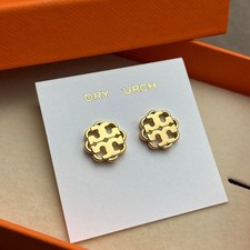 Tory Burch brand signature earrings  Classic golden petal shape