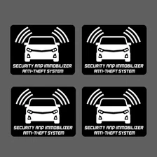 4 Car Truck SUV Alarm Anti Theft Decals HD USA Made Security System Sticker 2"ea