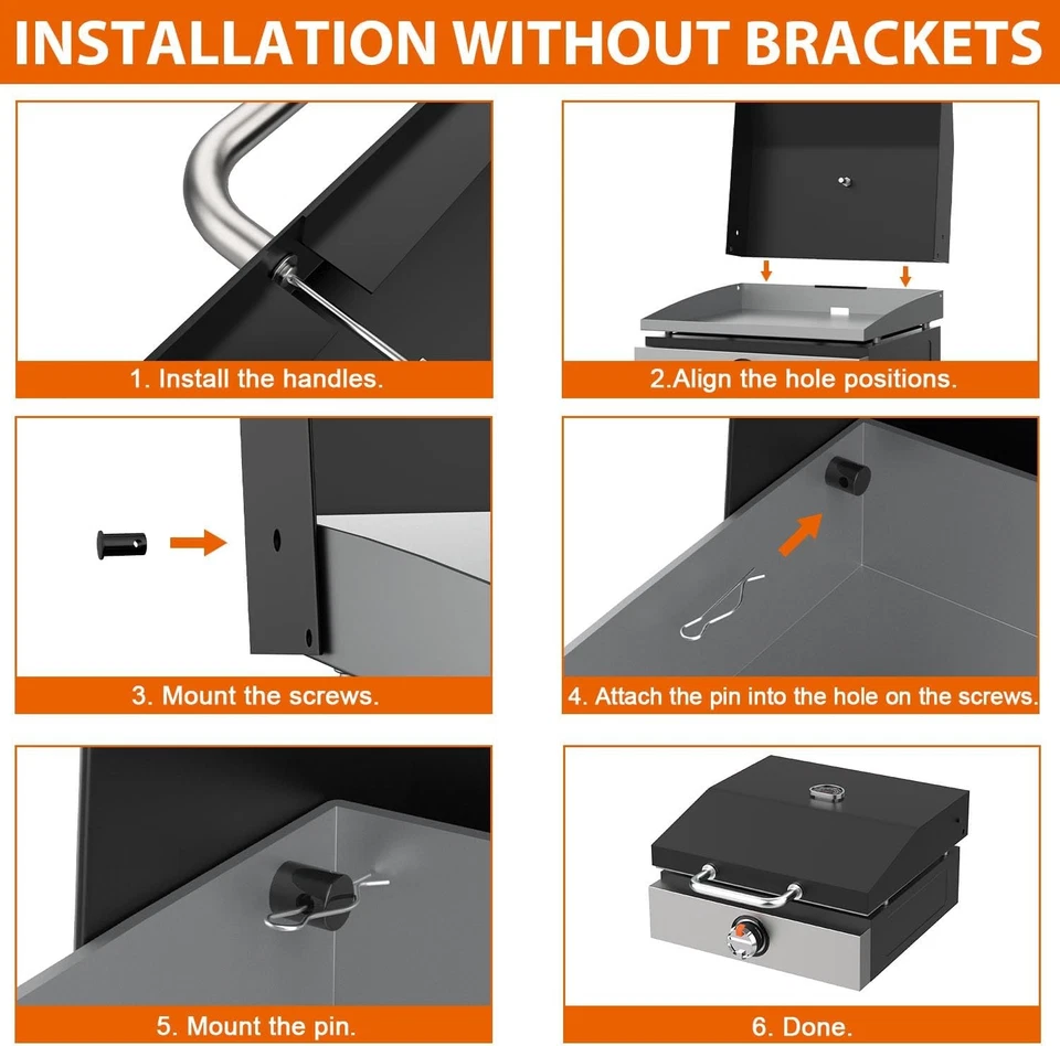 Blackstone 17" Tabletop Griddle Hard Cover Hood with Temperature #R047 - Image 4 of 4