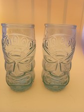 2 x Libbey Tiki Glass tribel art