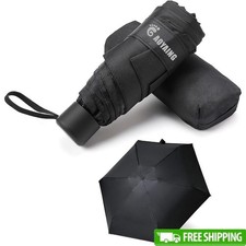 Small Mini Umbrella with Case Light Compact Travel Lightweight Portable Parasol