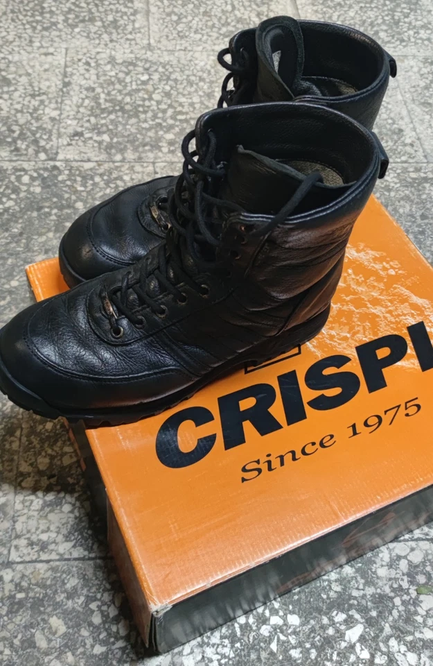 Stivaletti CRISPI SWAT HTG 43 Goretex anfibi neri suola Vibram - Immagine 2 di 4