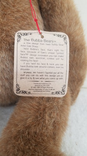 Boyds Bears Bubba #5856 1993 Plüsch 16 Zoll fünf Gelenke Neu mit Etikett - Bild 7 von 10
