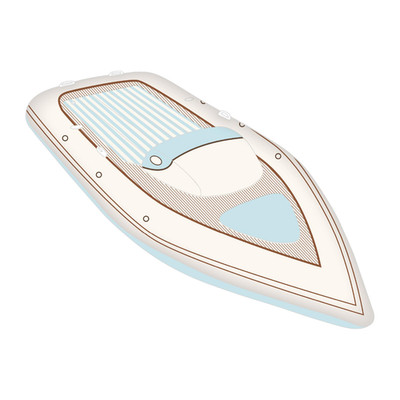 Funboy Giant Inflatable Luxury Yacht Speed Boat Pool Float Two Cupholders