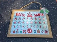 New wooden Wood Magnetic Christmas Advent Countdown calendar Santa 