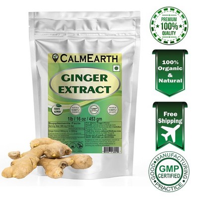 Calm Earth Ginger Extract Powder 6:1 Gingerols (Adrak) Digestion,Weight loss fs