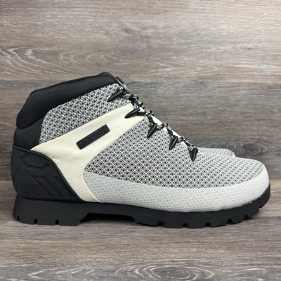 Timberland Euro Sprint Mid Hiker White Black Knit Boots Mens Size 12 Waterproof