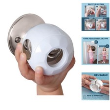 Baby Proofing Door Knob Covers 4 Pack - Easy to Install Child Safety