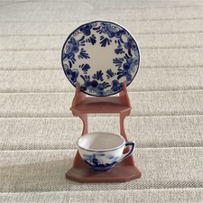 Vintage Miniature Elesva Holland Delft Blue Demitasse Tea Cup and Saucer
