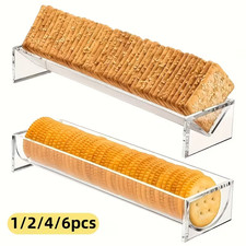 1/2/4/6pcs Clear Cracker Tray for Serving, Rectangular Cracker Holder for Servin